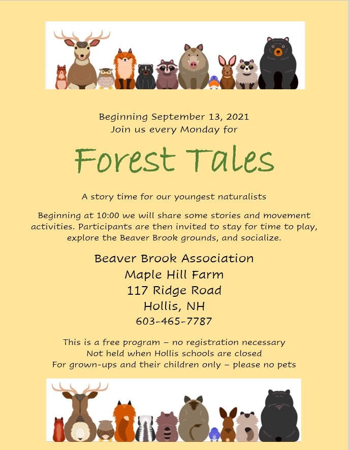 Beaver Brook Association Forest Tales Storytime